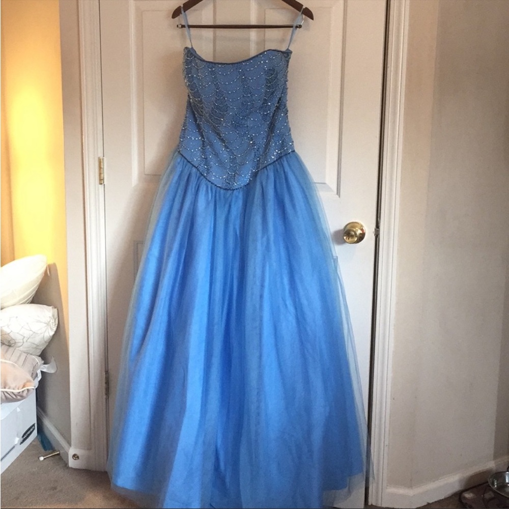 Beautiful Blue Beaded Gown